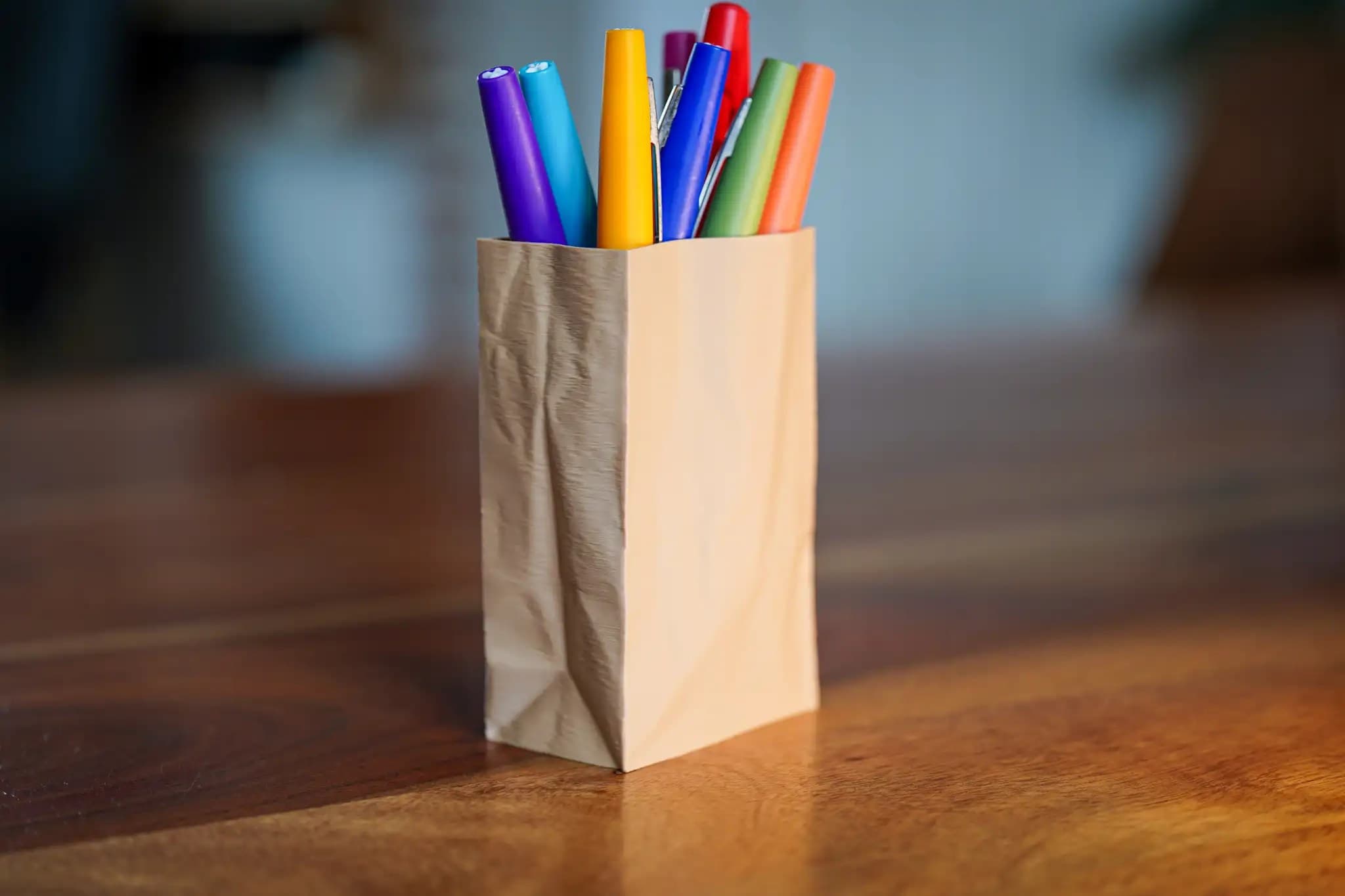 Pot à crayons effet Kraft - spoolio